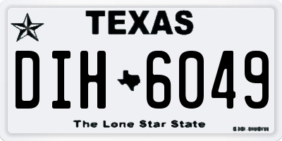 TX license plate DIH6049