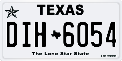 TX license plate DIH6054