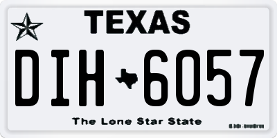 TX license plate DIH6057