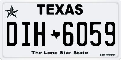 TX license plate DIH6059