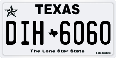 TX license plate DIH6060