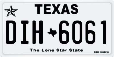TX license plate DIH6061