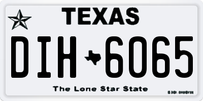 TX license plate DIH6065
