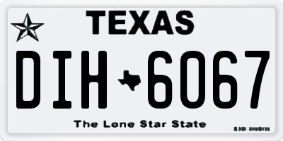 TX license plate DIH6067