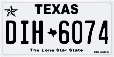 TX license plate DIH6074