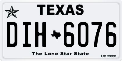 TX license plate DIH6076