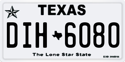 TX license plate DIH6080