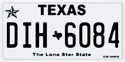 TX license plate DIH6084