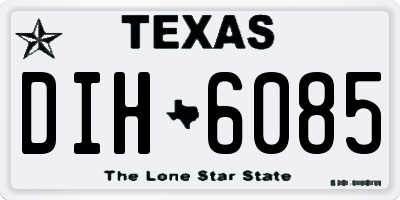 TX license plate DIH6085