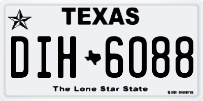 TX license plate DIH6088