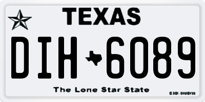 TX license plate DIH6089