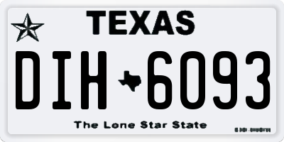 TX license plate DIH6093