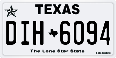 TX license plate DIH6094