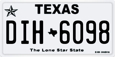 TX license plate DIH6098
