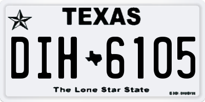 TX license plate DIH6105