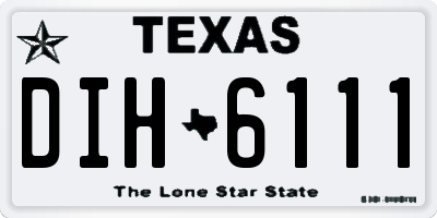 TX license plate DIH6111
