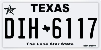 TX license plate DIH6117