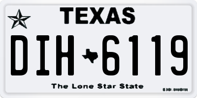 TX license plate DIH6119