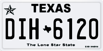 TX license plate DIH6120