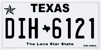 TX license plate DIH6121