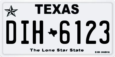 TX license plate DIH6123