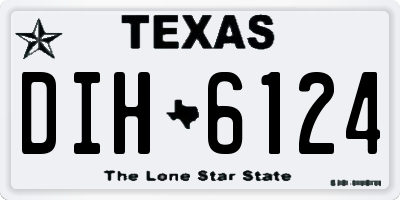 TX license plate DIH6124