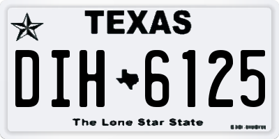 TX license plate DIH6125