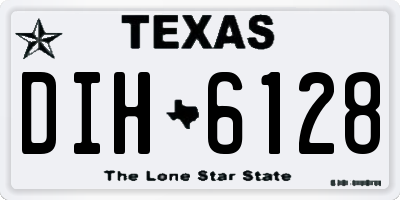 TX license plate DIH6128