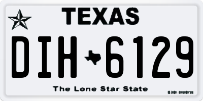 TX license plate DIH6129