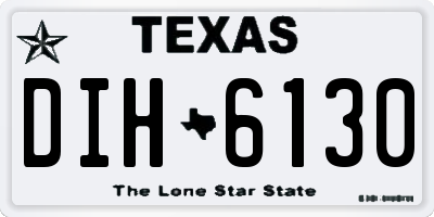 TX license plate DIH6130
