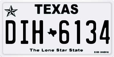 TX license plate DIH6134
