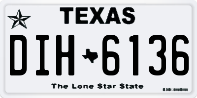 TX license plate DIH6136