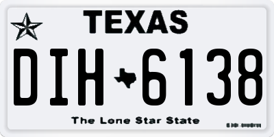 TX license plate DIH6138