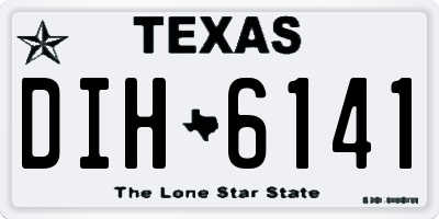 TX license plate DIH6141