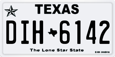 TX license plate DIH6142