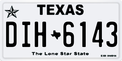 TX license plate DIH6143