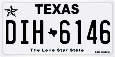 TX license plate DIH6146