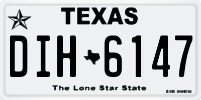 TX license plate DIH6147