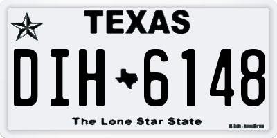 TX license plate DIH6148