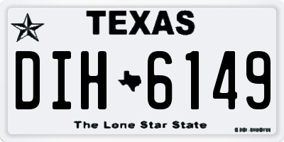 TX license plate DIH6149