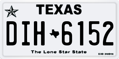 TX license plate DIH6152