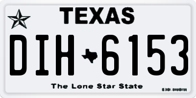TX license plate DIH6153