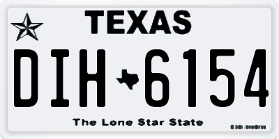 TX license plate DIH6154