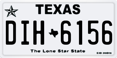 TX license plate DIH6156
