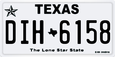 TX license plate DIH6158