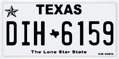 TX license plate DIH6159