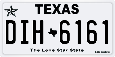 TX license plate DIH6161