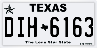 TX license plate DIH6163
