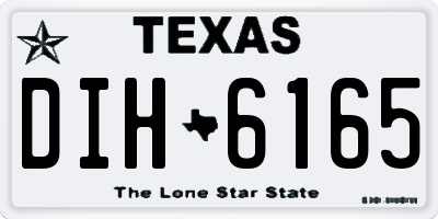 TX license plate DIH6165
