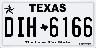 TX license plate DIH6166